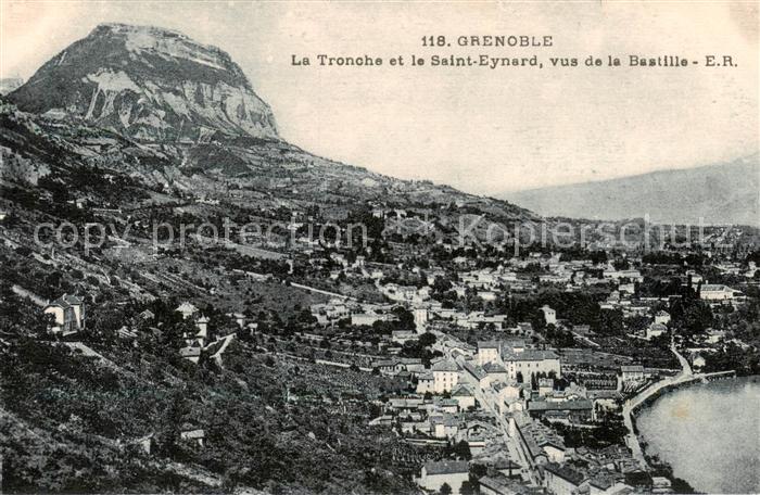 Grenoble 38 La Tronche et le Saint Eynard vus de la Bastille