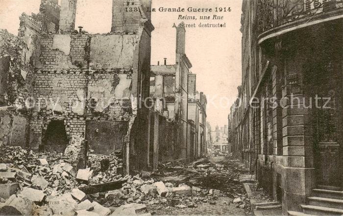 Reims 51 Rue destruit