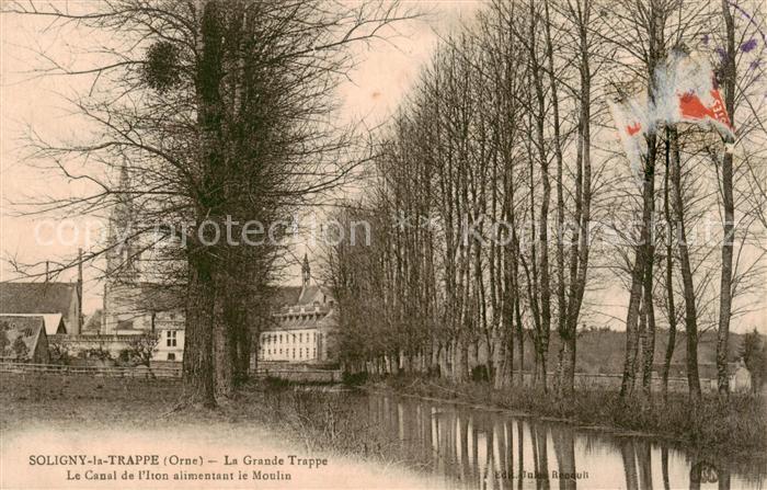 Soligny-la-Trappe 61 Orne La Grande Treppe Le Canal de l’Iton alimentant le Moul
