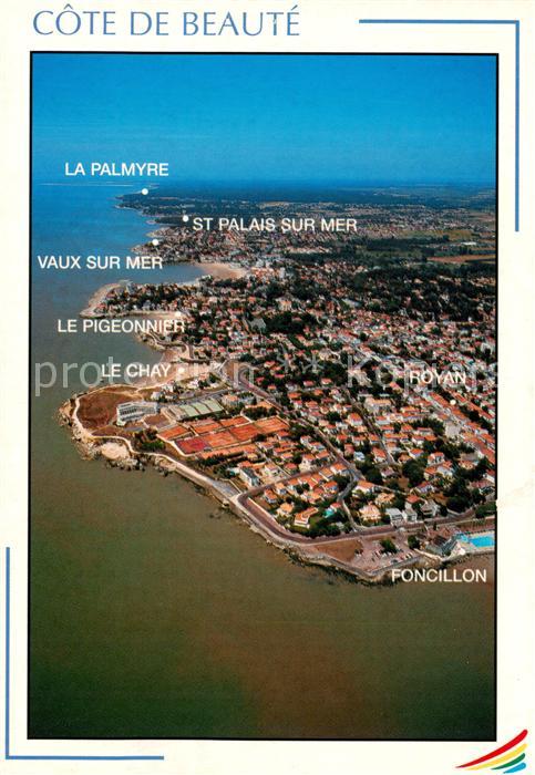 Royan 17 Fliegeraufnahme mit La Palmyre St Palais sur Mer Vaux sur Mer Le Pigeon