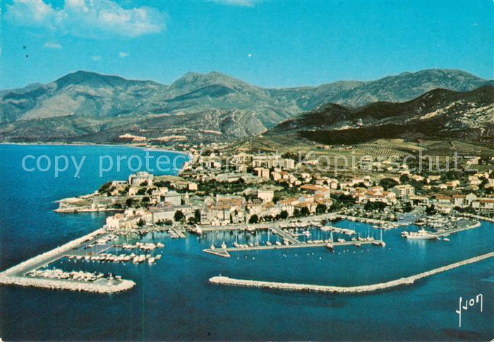 Saint-Florent Haute-Corse Vue generale aerienne de la Ville et du Port