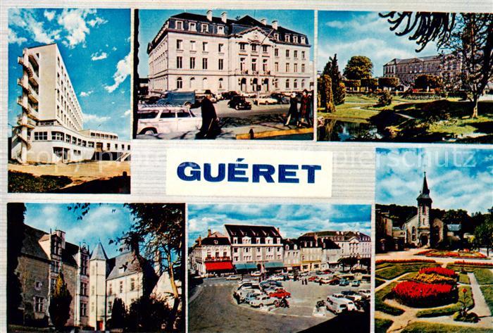 Gueret 23 Creuse Lycee de jeunes filles L’Hotel de Ville Le jardin public La pre