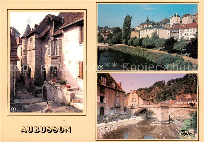 Aubusson Creuse La vieille ville La Creuse Le pont de l