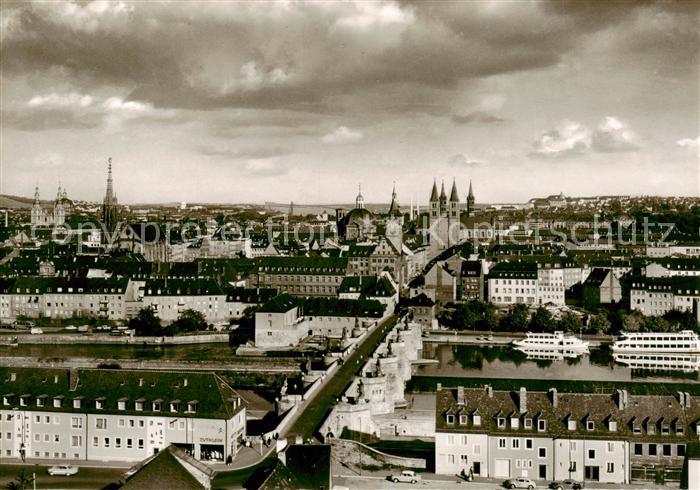 WueRZBURG Bayern Blick von der Festung Marienberg