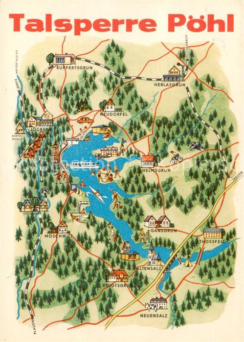 Poehl Vogtland Talsperre Poehl Gebietskarte