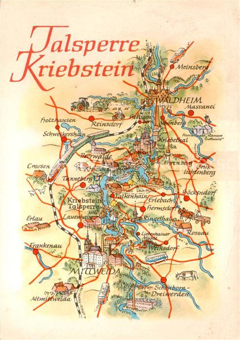 Kriebstein Talsperre Kriebstein Gebietskarte