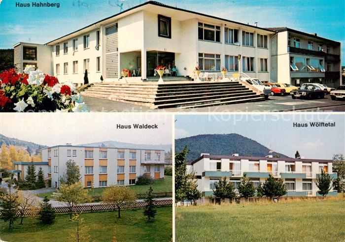 Reinhardshausen Sanatorien und Kurkliniken Haus Hahnberg Haus Waldeck Haus Woelf