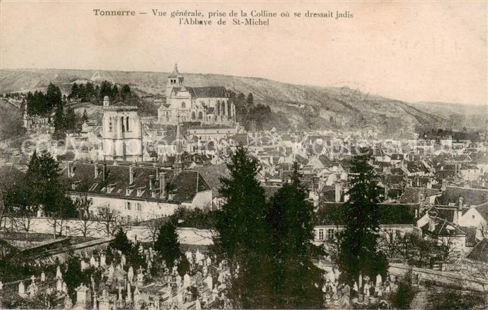 Tonnerre 89 Vue generale prise de la Colline ou se dressait jadis l’Abbaye de St