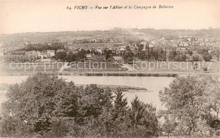 Vichy 03 Allier Vue sur l’Allier et la Campagne de Bellerive