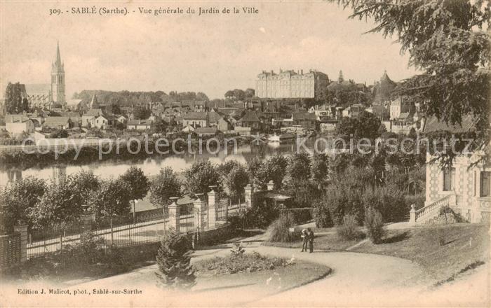 Sable-sur-Sarthe 72 Vue generale du Jardin de la Ville