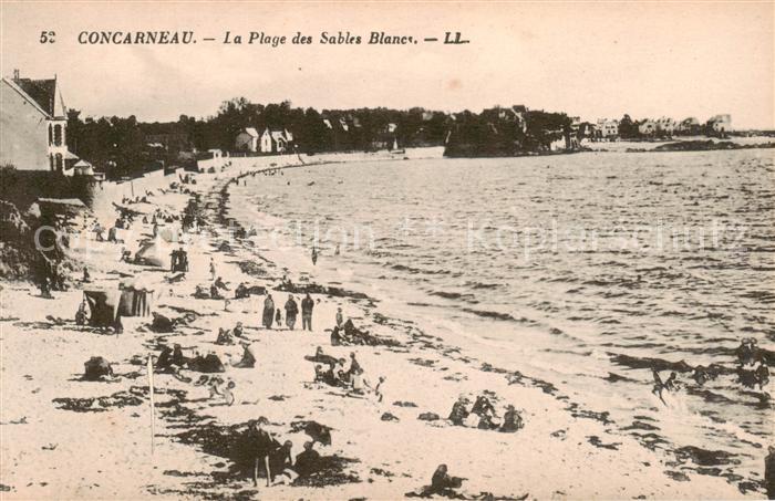 Concarneau 29 Finistere La Plage des Sables Blanes