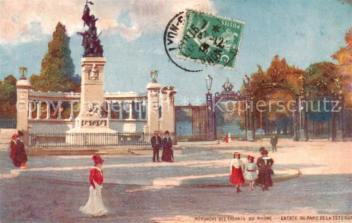 Lyon France Monument des Enfants du Rhone Entree du Parc de la Tete Nord