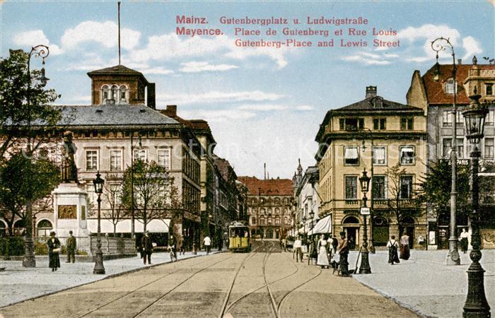 Mainz  Rhein Gutenbergplatz und Ludwigstrasse