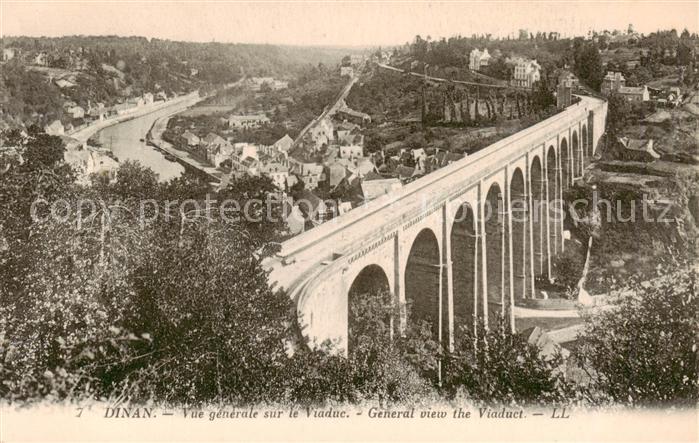 Dinan 22 Cotes-d Armor Vue generale sur le Viaduc