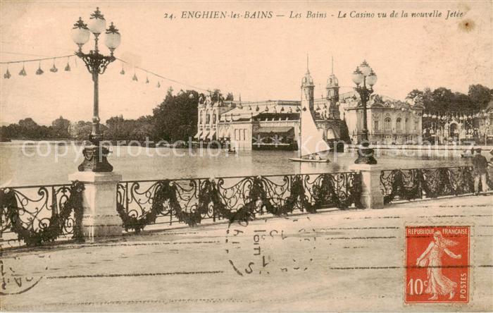 Enghien-les-Bains 95 Val-d Oise Le Casino vu de la nouvelle Jetee