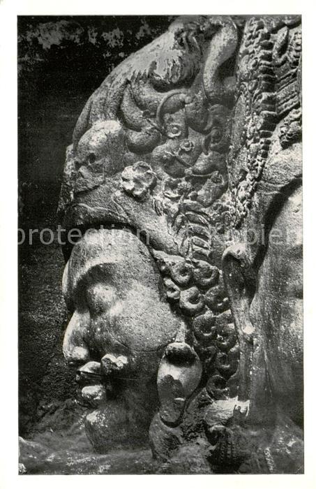 Elephanta India Cave 1 Terrific face of Mahaedeva