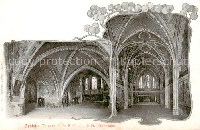 Assisi Umbria Interno delle Basiliche di San Francesco