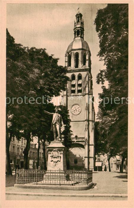 Vendome 41 Loir-et-Cher La Tour Saint Martin et la Statue du Marechal de Rochamb