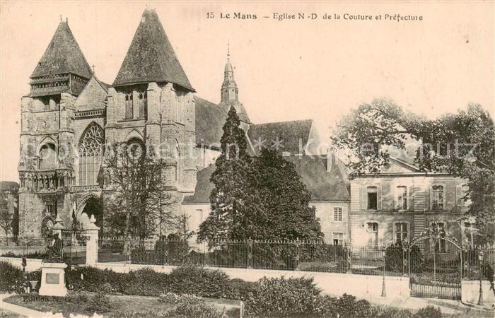 Le Mans Sarthe Eglise ND de la Couture et Prefecture