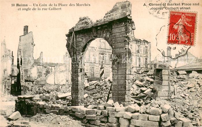 Reims 51 Un Coin de la Place des Marches et angle de la rue Colbert