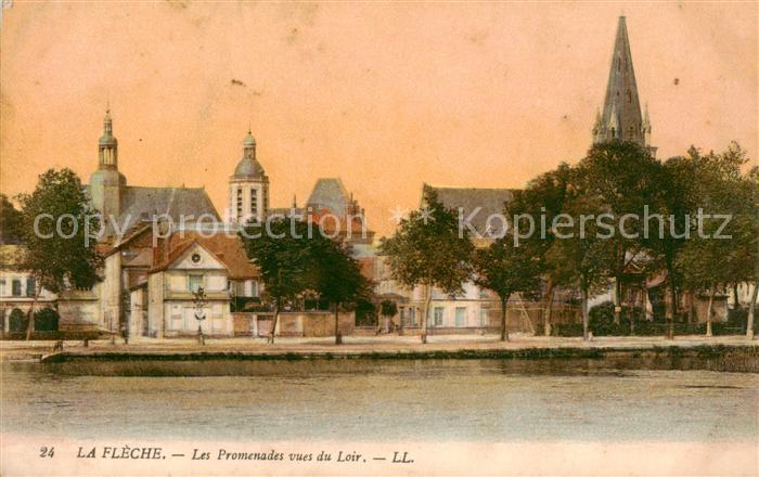 La Fleche 72 Sarthe Les Promenades vues du Loir