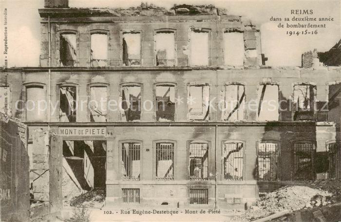 Reims 51 dans sa deuxieme annee de bombardement 1914-16
