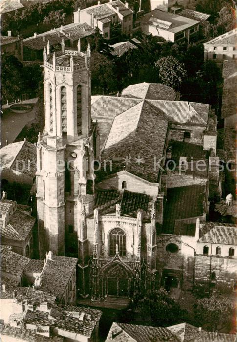 Aix-en-Provence 13 Cathedrale Saint Sauveur style roman et gothique vue aérienne