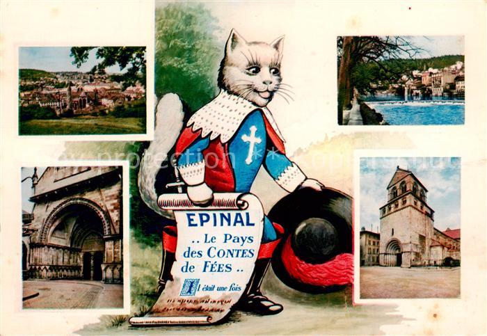 Epinal 88 Vosges Vues d ensembles de la ville Gestiefelte Kater