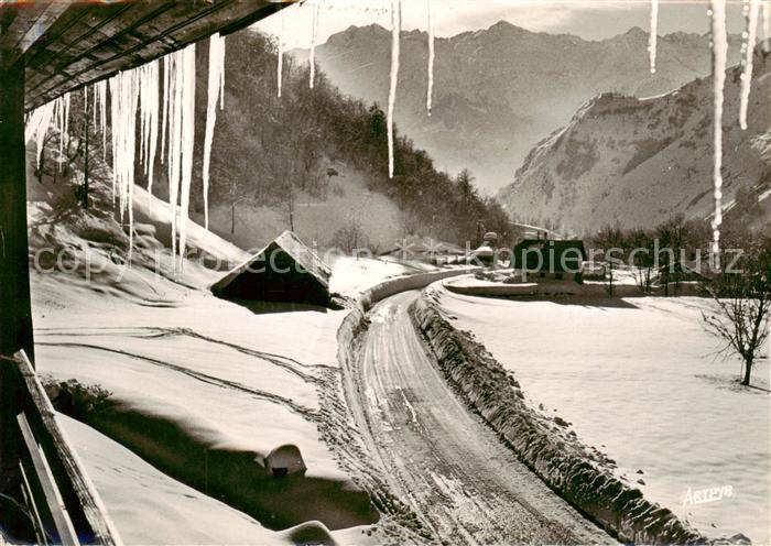 Bareges 65 Hautes-Pyrenees Route de Luz sous la neige et Pic d Ardiden Winterlan