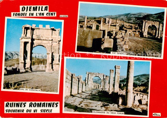 Djemila Algerie Ruines romaines Colonnades du vieux forum Arc de Caracalla