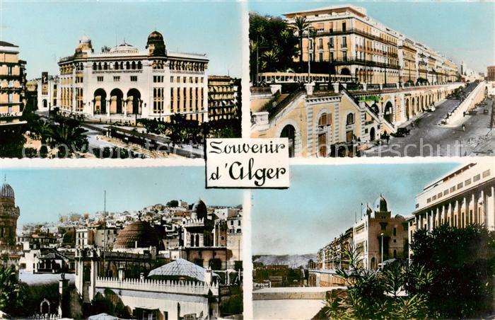 Alger Algerien La Grande Poste Boulevard de la Republique L’Archeveche La Cathed