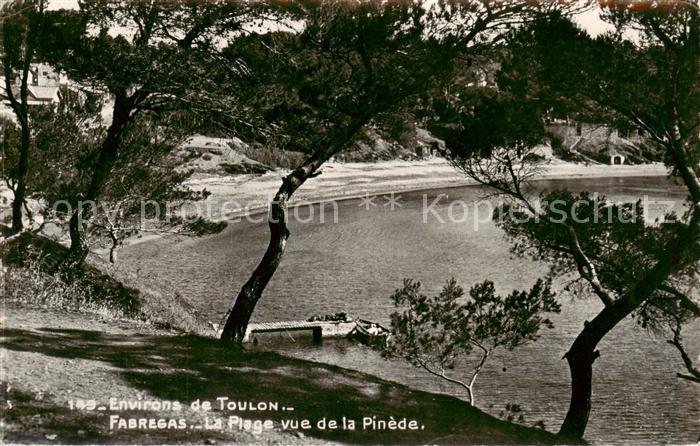 Toulon -sur-Mer 83 Var Fabregas La Plage vue de la Pinede
