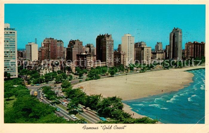 Chicago Illinois Aerial View of Chicagos Famous Gold Coast