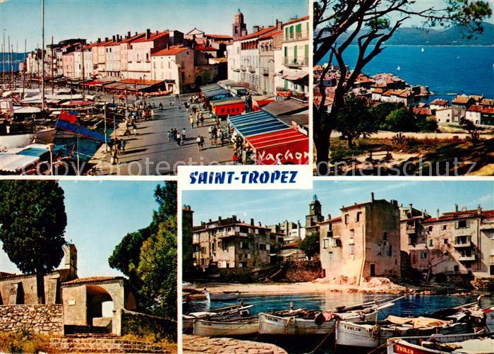 Saint Tropez Var Le Port Vue generale depuis la Citadelle La Chapelle Sainte Ann