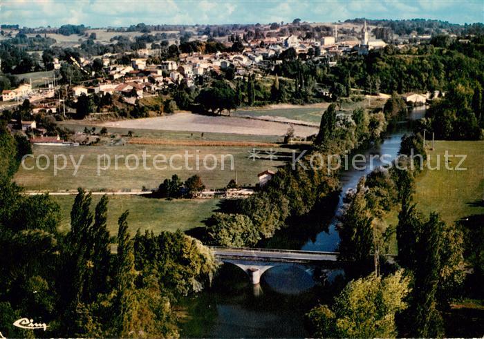 La Roche-Chalais 24 Dordogne Vallee de la Dronne et perspective sur la ville