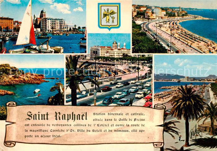 Saint-Raphael  83 Var Le Port Le Boulevard Felix Martin et la Plage Parc Santa L