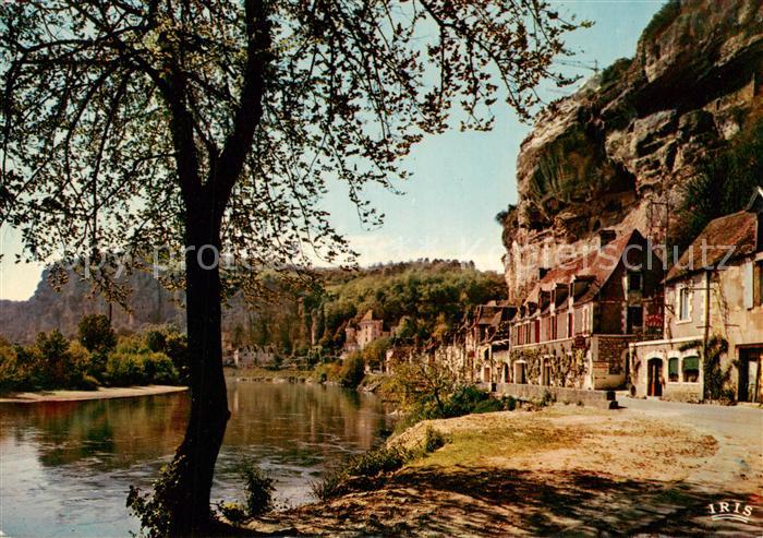 La Roque-Gageac Un des plus beaux villages de France Au fond le manoir de Tarde
