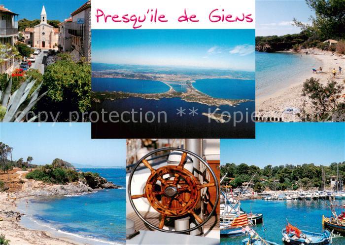Presqu Ile-de-Giens 83 Var Vue partielle Vue aerienne La Plage Le Port
