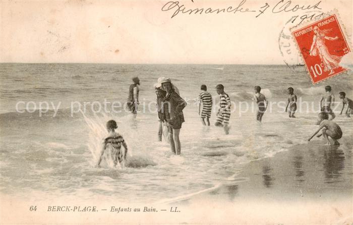 Berck-Plage 62 Enfants au Bain