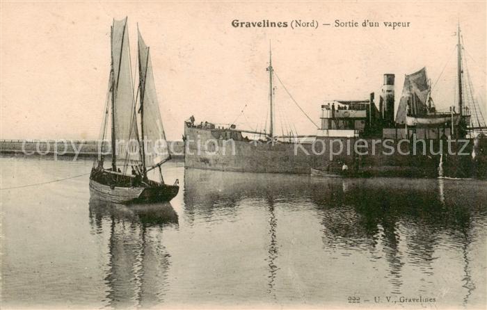 Gravelines 59 Nord Sortie d’un vepeur