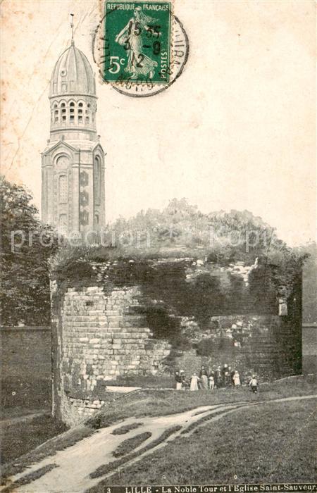 Lille 59 La Noble Tour et l’Eglise Saint Sauveur