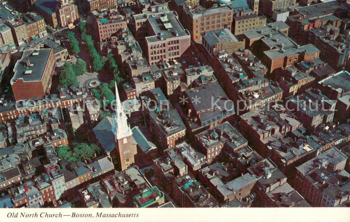 Boston  Massachusetts USA Old North Church Air view