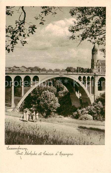 Luxembourg  Luxemburg Pont Adolphe et Caisse d Epargne