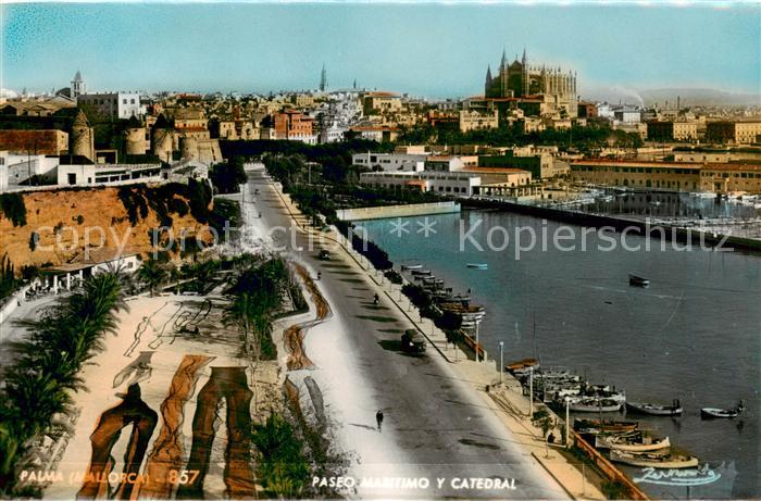 Palma de Mallorca ES Paseo Maritimo y Catedral