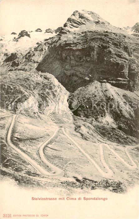 Stelvio Passo dello Stelvio 2750m Stilfserjochpass IT Stelviostrasse mit Cima di