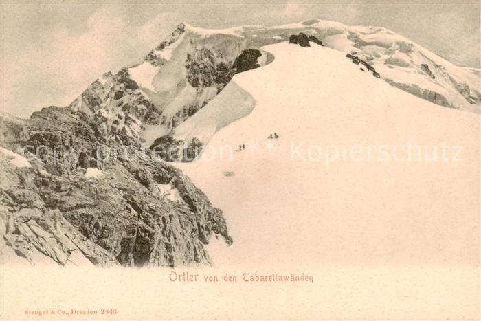 Ortler Cima Ortles 3905m Trentino-Suedtirol IT Blick von den Tabarettawaenden