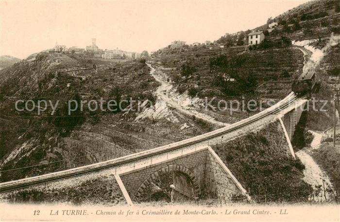 La Turbie 06 Chemin de fer a Cremaillere de Monte Carlo Le Grand Cintre