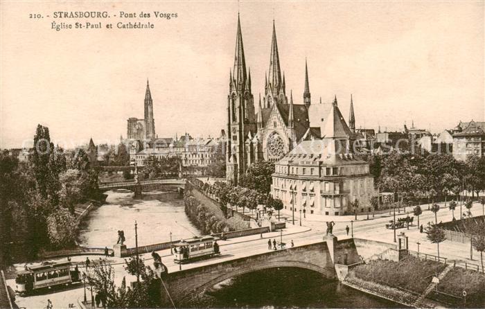 Strasbourg 67 Alsace Eglise St Paul et Cathedrale