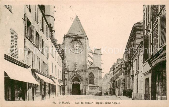 Melun 77 Rue du Miroir Eglise Saint Aspais