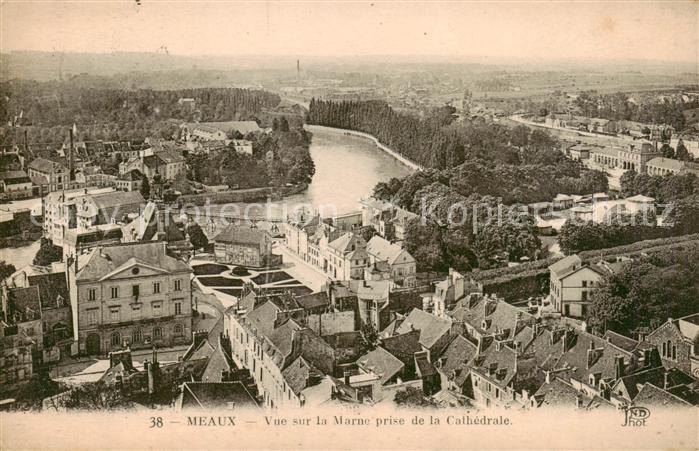 Meaux 77 Vue sur la Marne prise de la Cathedrale